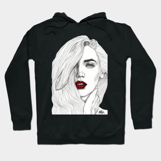 Red Lips Hoodie by paulnelsonesch